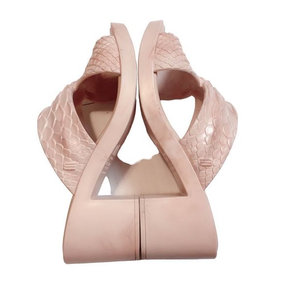 Y2K Baja East By Melissa Python Textured Chunky Block Heel Sandal 9 Y2K - Picture 5 of 9